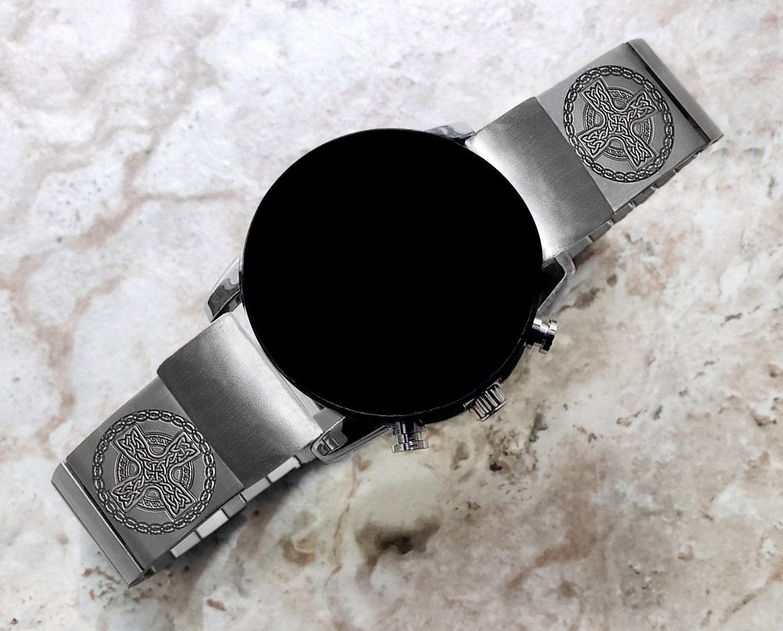 Engraved Watch Band for Garmin Fenix 7X Pro 6X Pro 5X Plus Fenix 3 Descent Mk3i 51mm Mk2i Mk2 Mk1 Enduro 2 Stainless Steel Strap CC2 A26